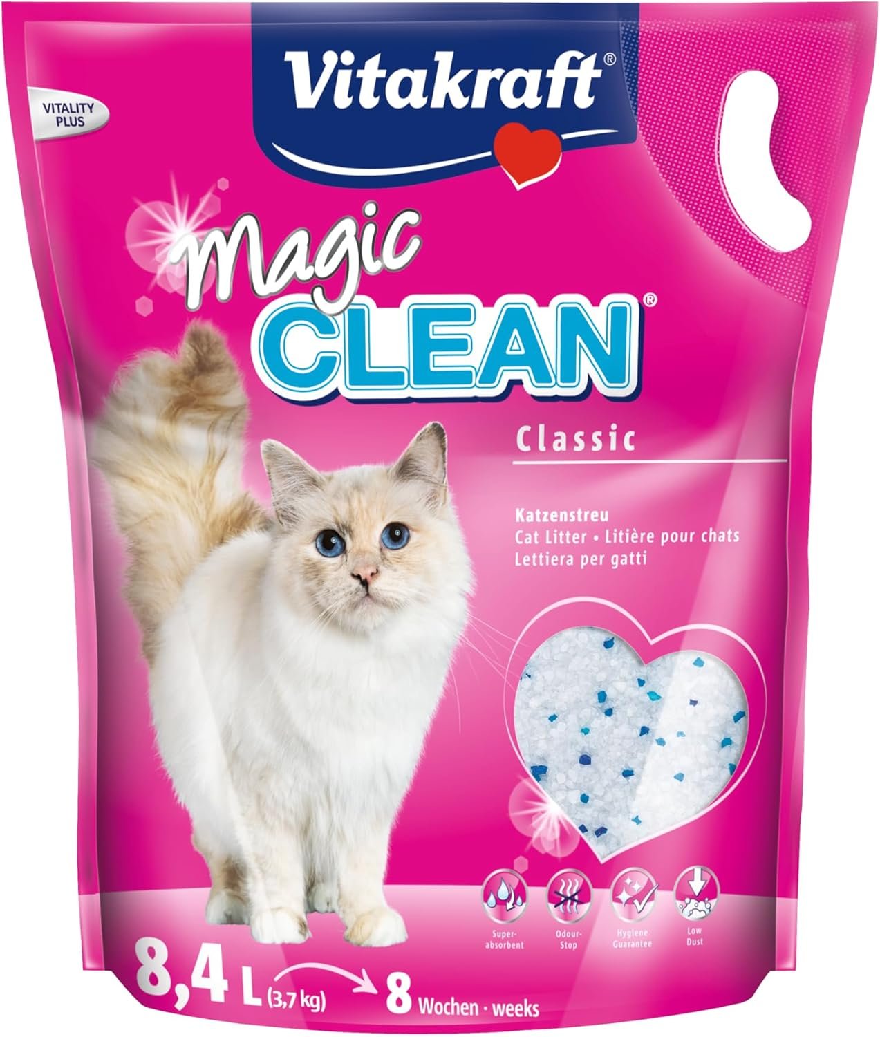 Vitakraft Magic Clean, Arena para Gatos con Perlas